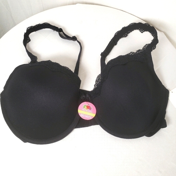 NWT Fruit of the Loom Black Padded Bra Sz 40C - Picture 1 of 4